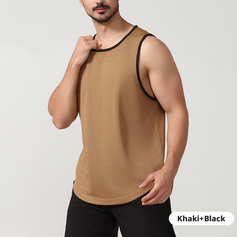 Quick drying vest men's summer plus size fitness vest running top basketball training loose sports vest 438