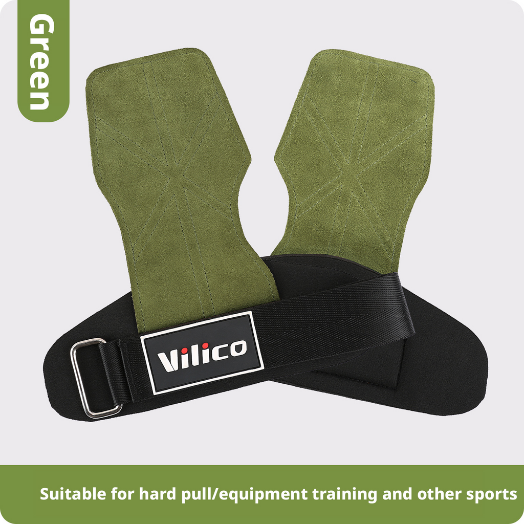 Sports, fitness, anti slip, palm protection, anti cocoon, pull up, male weightlifting, hard pull cowhide, four finger palm protection 407