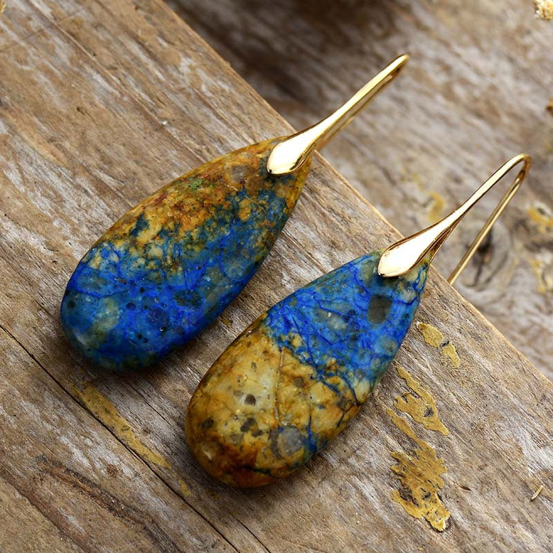 Bohemian Emperor Stone Droplet Pendant Earrings 275