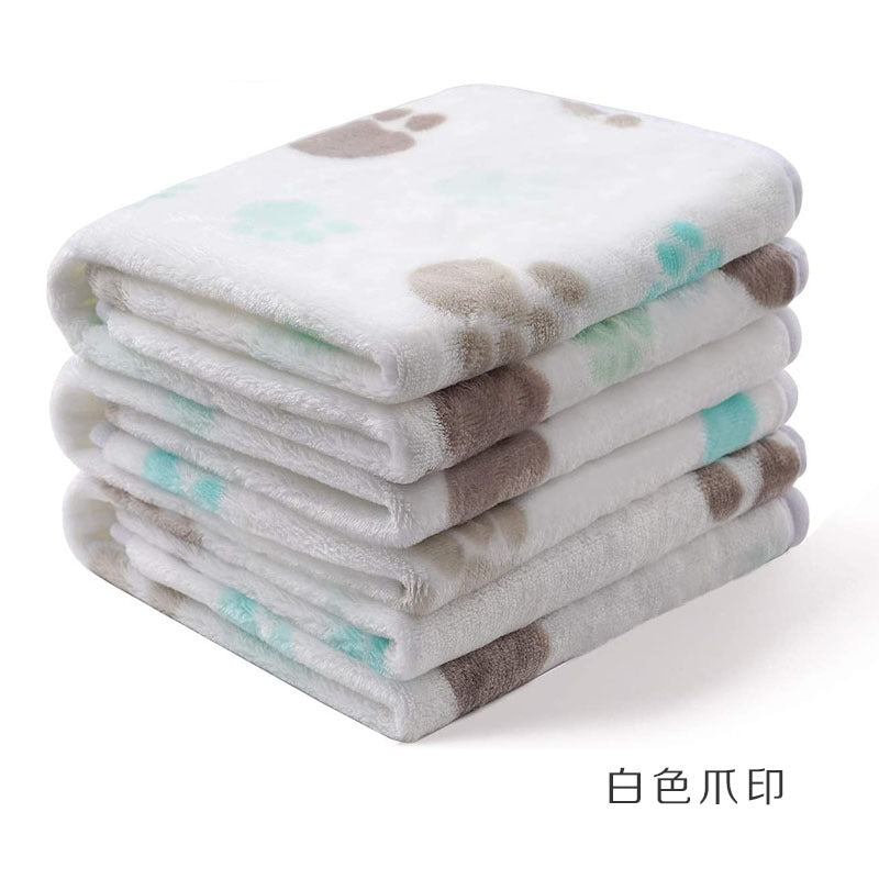 Pet blanket flannel coral fleece dog cat paw pad 308