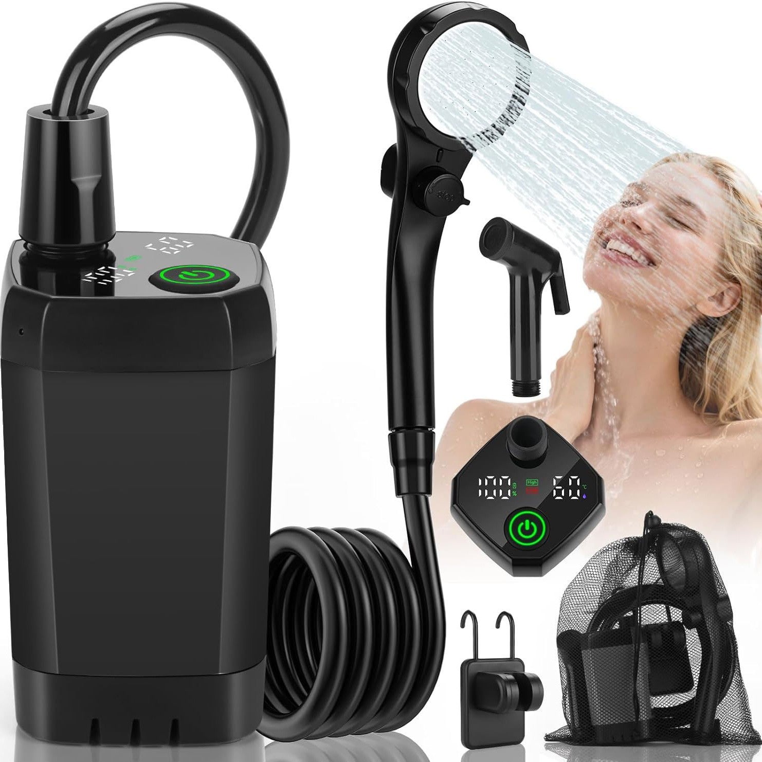Outdoor shower, a simple bathing device for camping, construction sites, dormitories, and home use 511