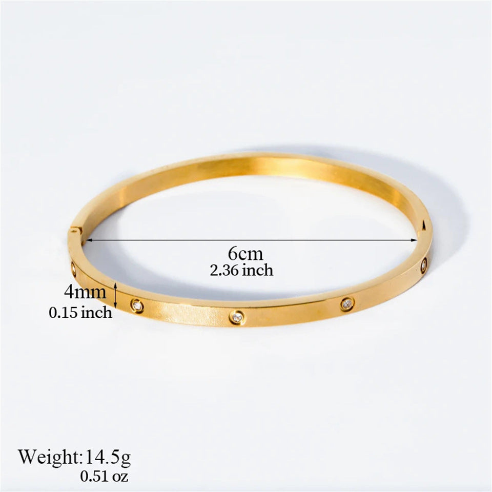 Fashionable zircon inlaid diamond bracelet set 287