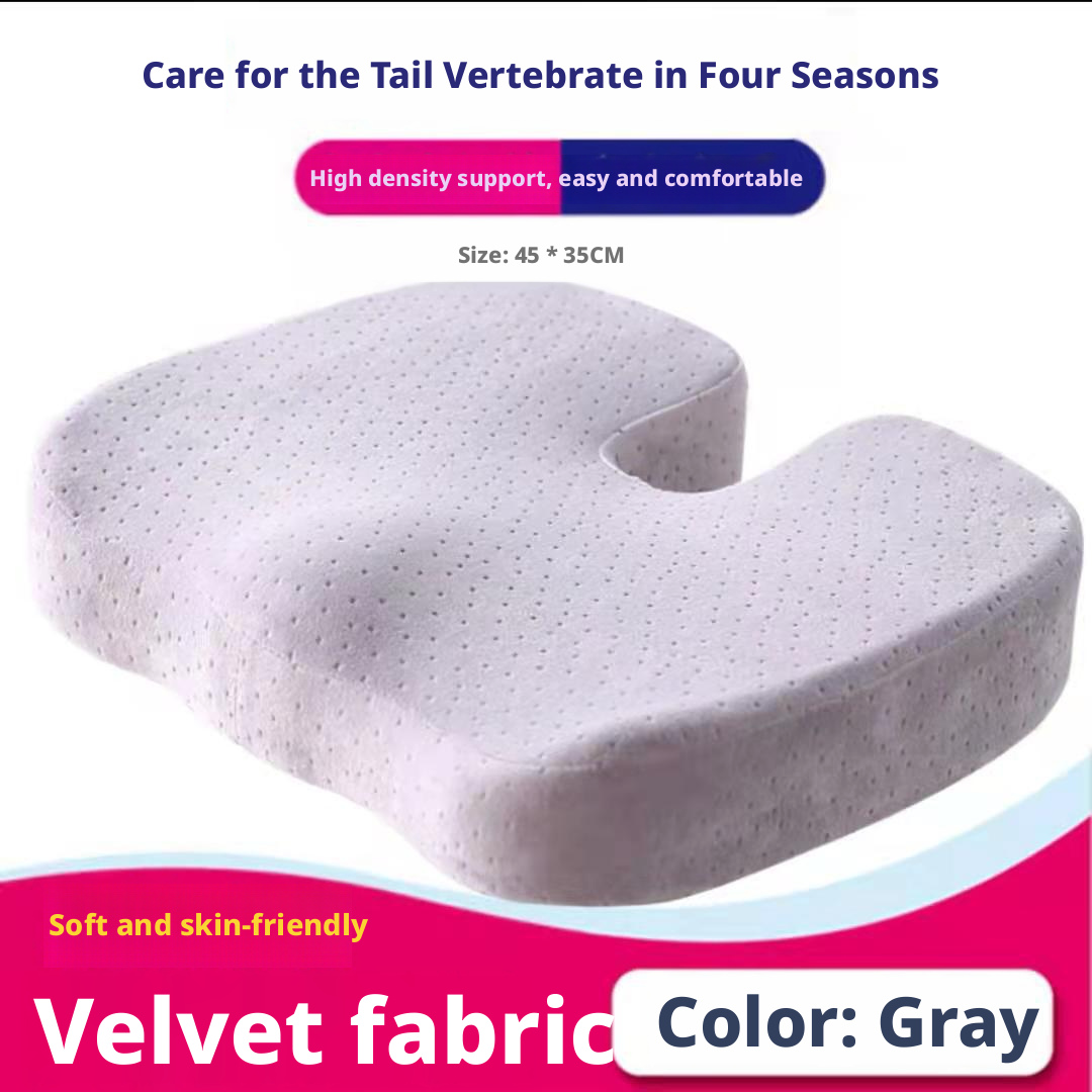 Slow rebound memory foam U-shaped seat cushion for office, car, and maternity use 448