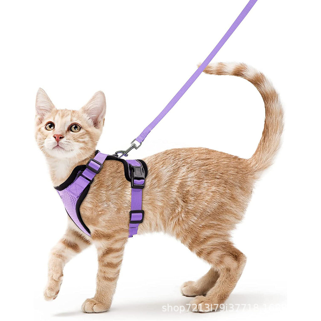 Pet supplies, breathable chest straps for cats, reflective anti slip, cat walking rope 257
