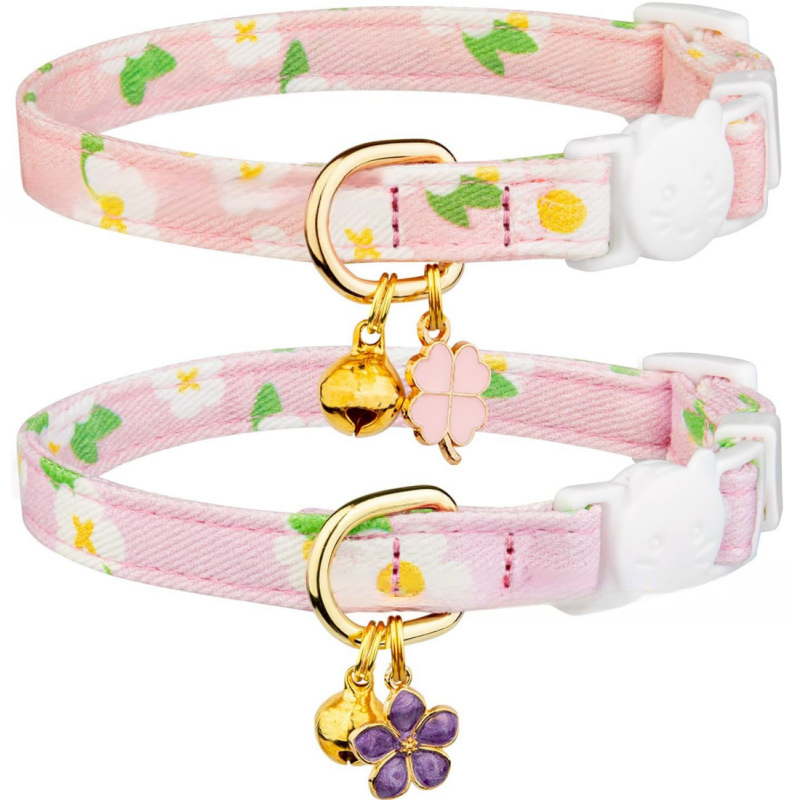 Cotton Cat Collar Comfortable, Breathable, Fashionable Pet Collar Noble, Elegant, Safe Buckle Neck 346