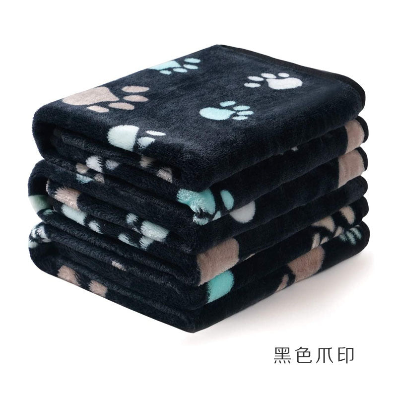 Pet blanket flannel coral fleece dog cat paw pad 308
