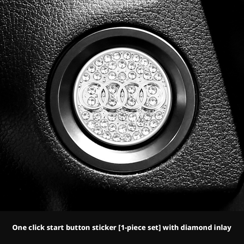One key start decoration sticker for cars, protective cover modification, ignition switch button sticker 389