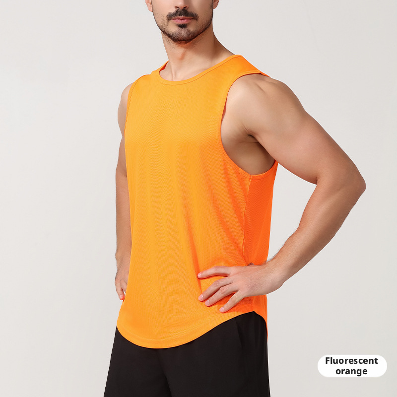 Quick drying vest men's summer plus size fitness vest running top basketball training loose sports vest 438