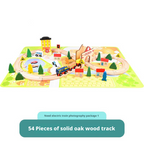 High speed rail wooden track car simulation electric train wooden small train toy package 206