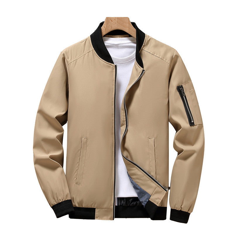 Men's Spring Jacket, Cross-border Men's Outerwear, Youth Men's Stand Collar Casual Jacket, Men's Outerwear 472