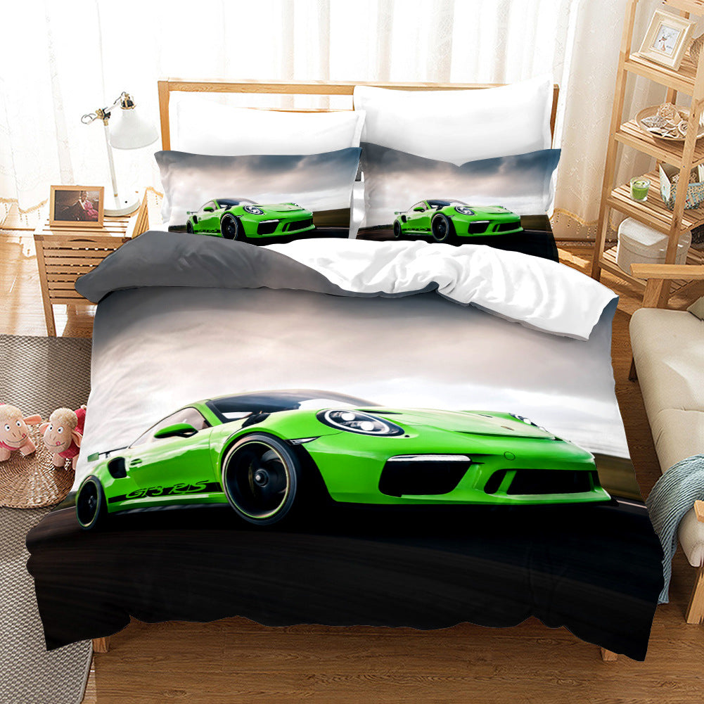 3D Sports Car Cross-Border Home Textiles Three-Piece Bedding Set Four-Piece Bedding Set 242