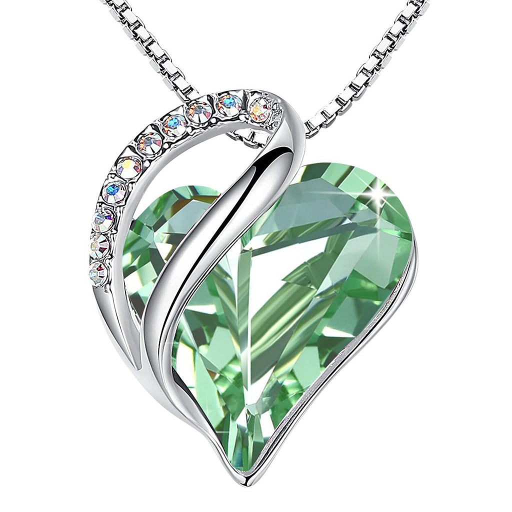 Love shaped geometric birth stone necklace jewelry women's collarbone chain gift 298