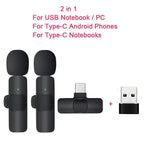 Wireless lavalier microphone K1K9J13 with one to two live streaming reception 186