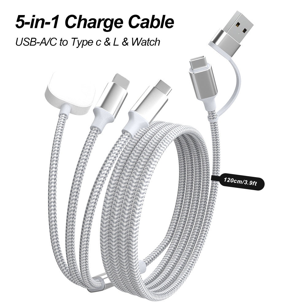 Multi functional two to three 60W fast charging data cable watch magnetic charging 363