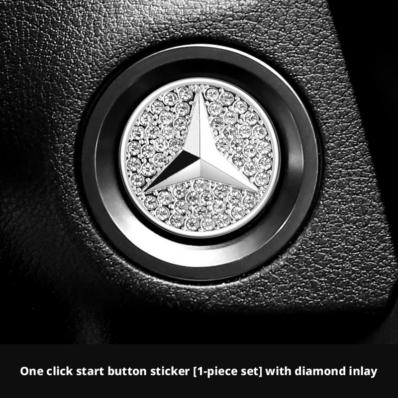 One key start decoration sticker for cars, protective cover modification, ignition switch button sticker 389