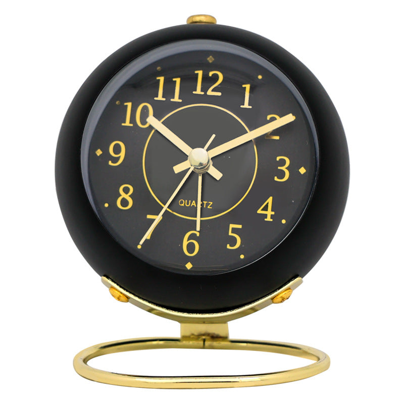 Creative electronic desk clock, minimalist children's alarm clock, new desktop bedside, student silent night light pointer clock 590