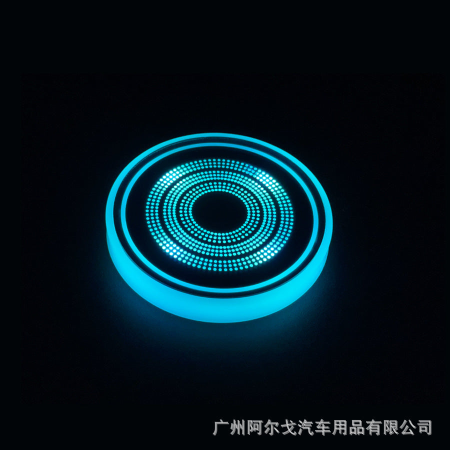 Car luminous coasters with single CE certification, popular car charging cup lights 558