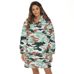 Warm winter TV blanket, lazy blanket, casual black and white cow leopard print hoodie, pajamas 200