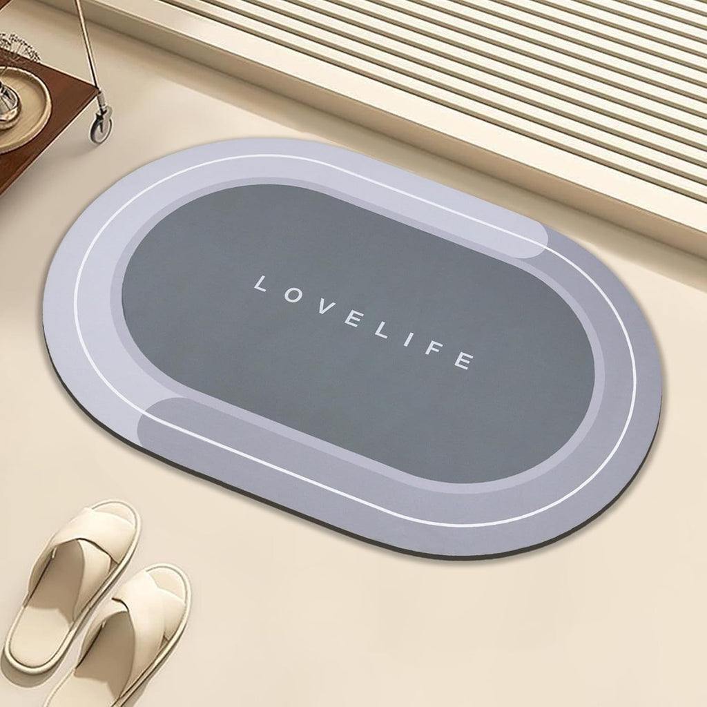 Soft diatomaceous earth absorbent mat  toilet door anti-slip quick-drying mat 018