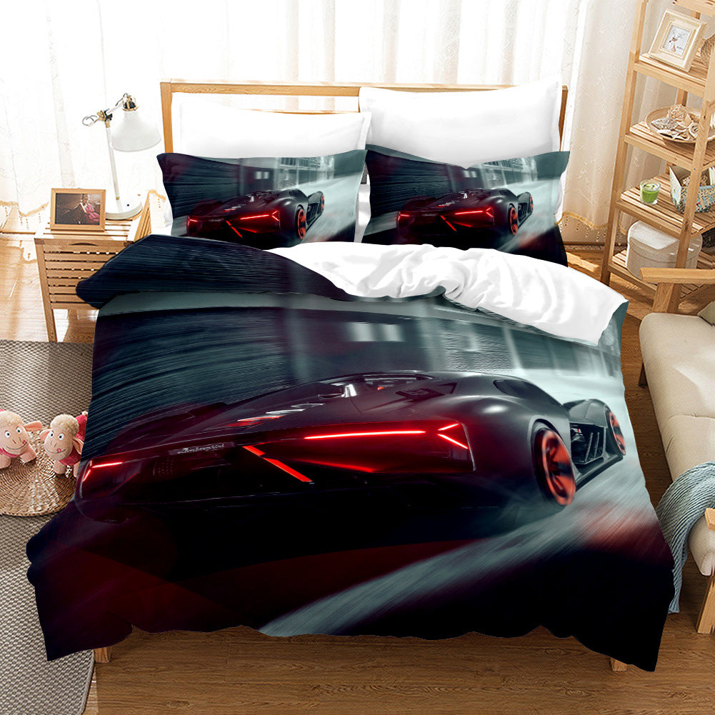 3D Sports Car Cross-Border Home Textiles Three-Piece Bedding Set Four-Piece Bedding Set 242