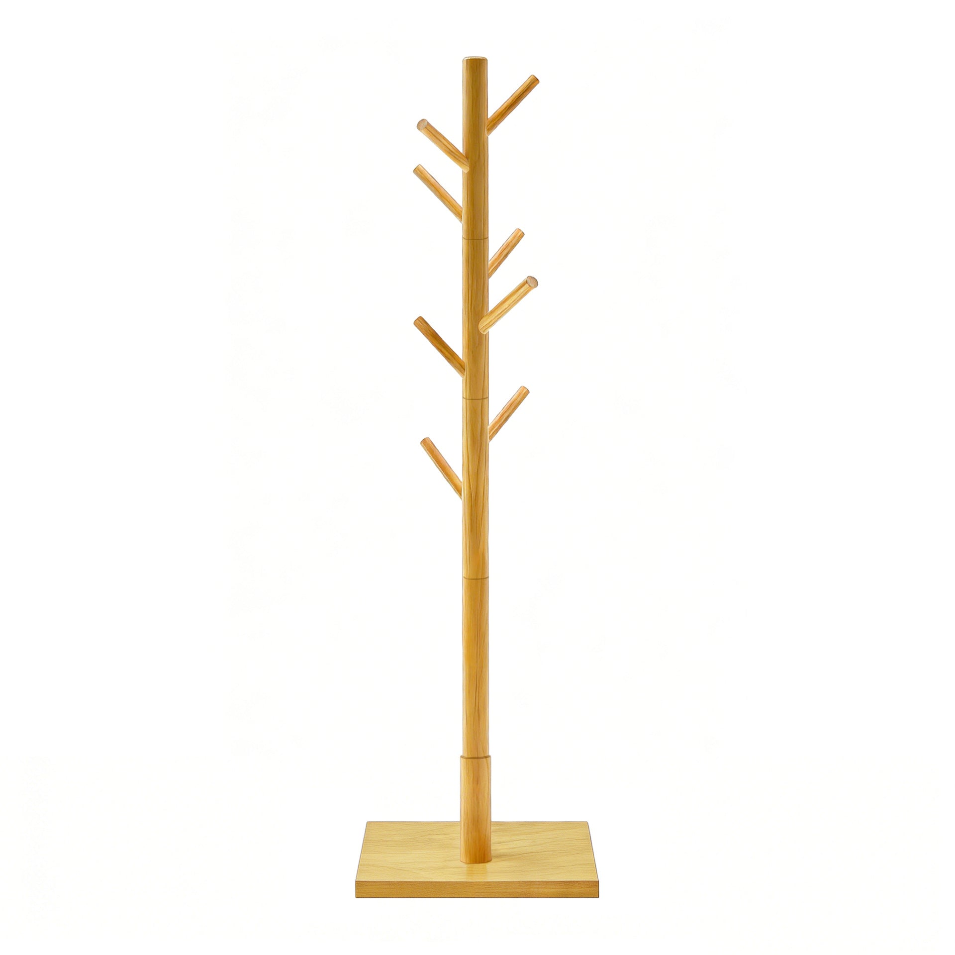 Solid wood coat rack, floor-standing, simple household clothes rack, living room bag rack 602