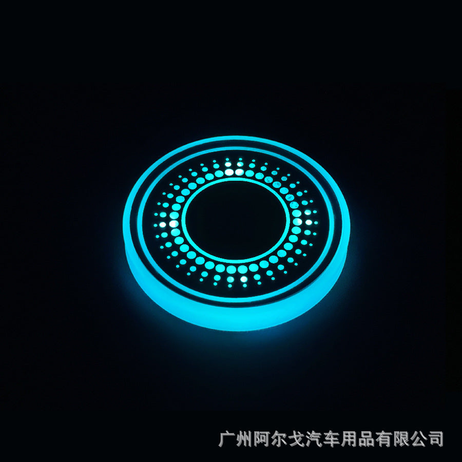 Car luminous coasters with single CE certification, popular car charging cup lights 558
