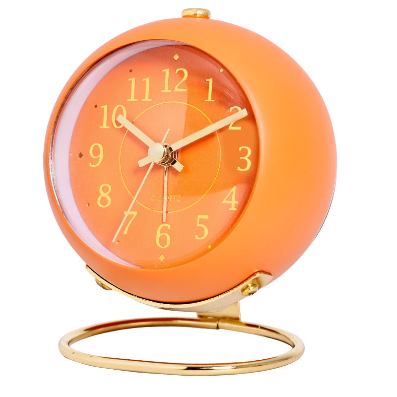 Creative electronic desk clock, minimalist children's alarm clock, new desktop bedside, student silent night light pointer clock 590