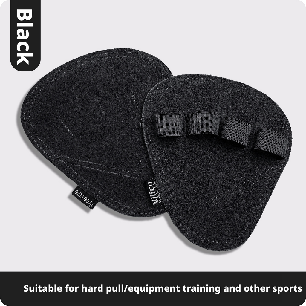 Sports, fitness, anti slip, palm protection, anti cocoon, pull up, male weightlifting, hard pull cowhide, four finger palm protection 407