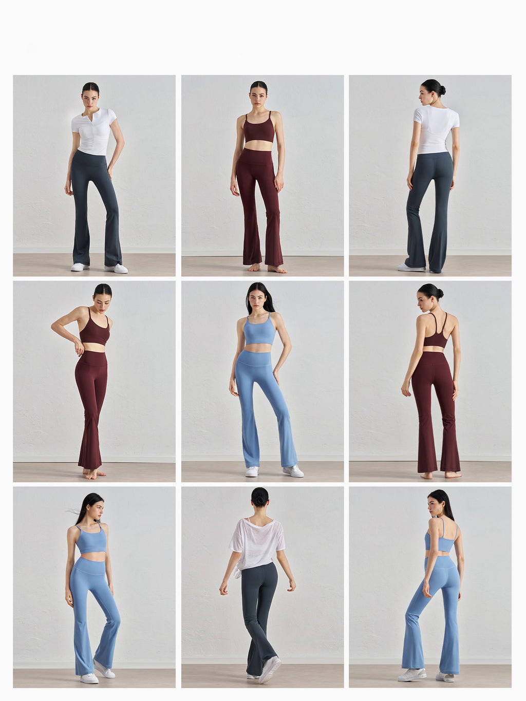 Lycra nude-feel size-free yoga flared pants, high-waisted and butt-lifting 1524CK