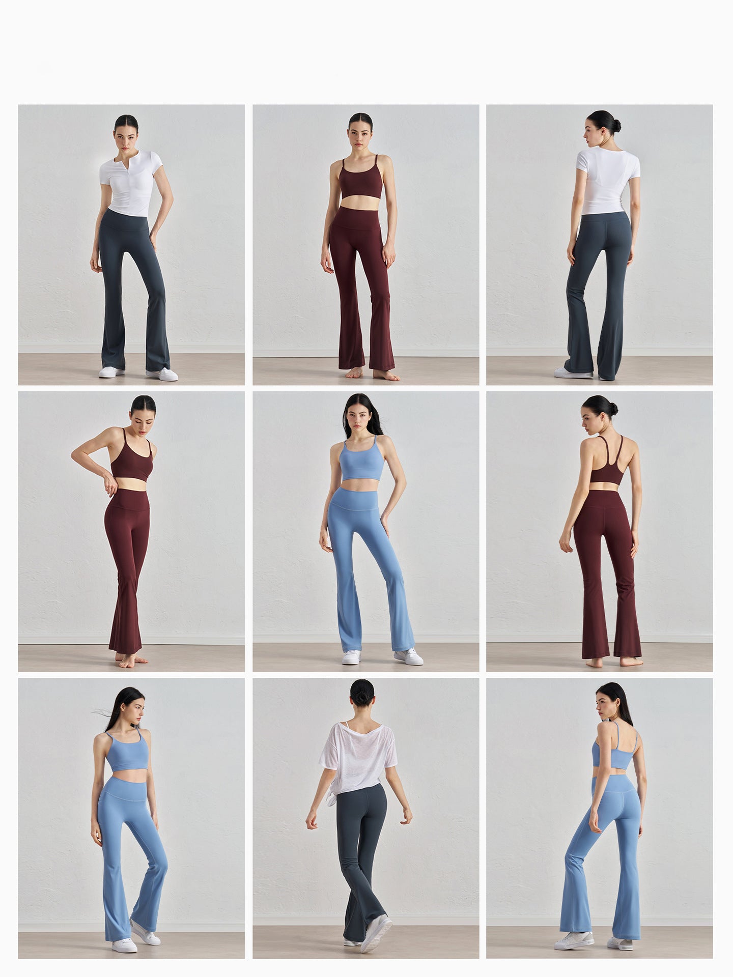 Lycra nude-feel size-free yoga flared pants, high-waisted and butt-lifting 1524CK