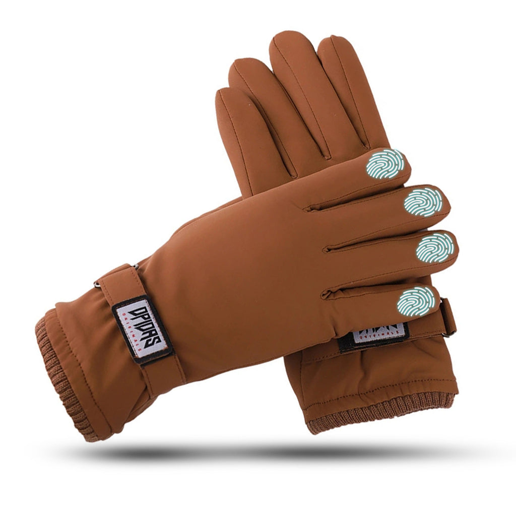 Men's winter warm gloves, fleece-lined, thickened, touchscreen gloves, non-slip warm gloves 526