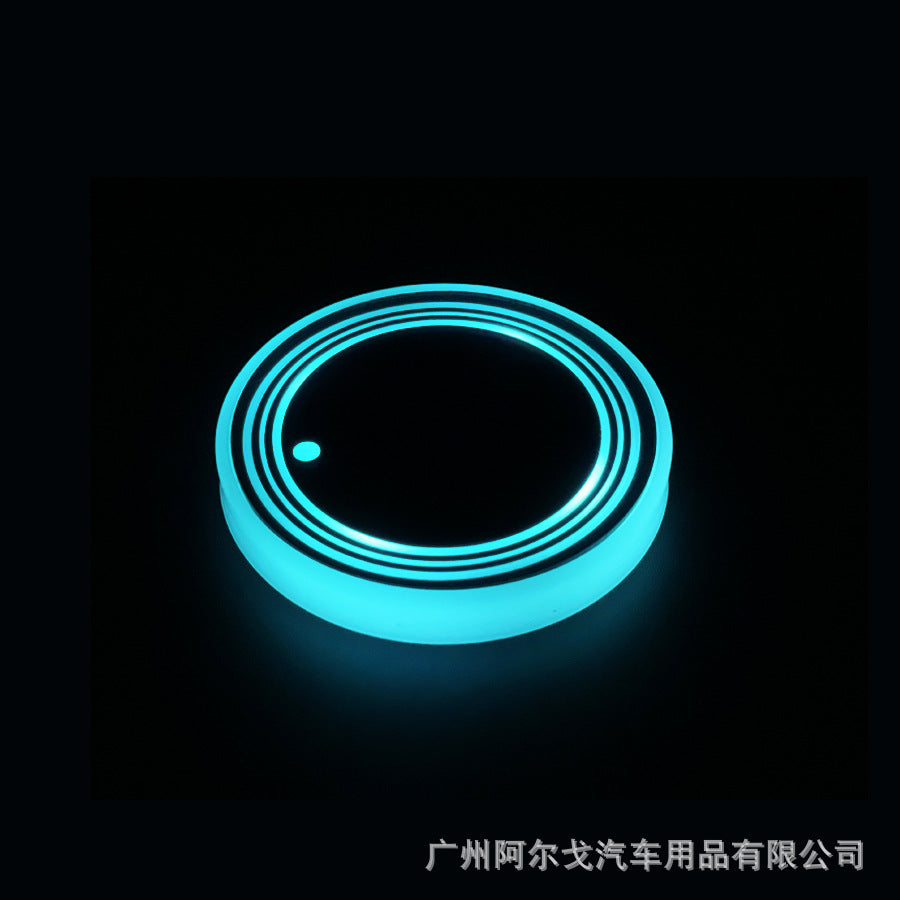 Car luminous coasters with single CE certification, popular car charging cup lights 558