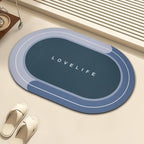 Soft diatomaceous earth absorbent mat  toilet door anti-slip quick-drying mat 018