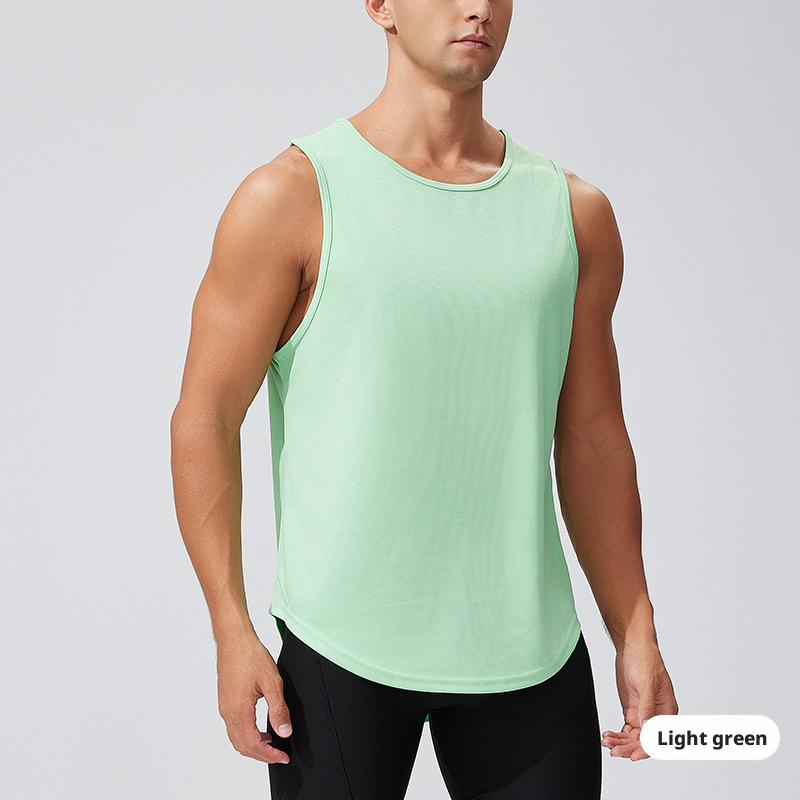Quick drying vest men's summer plus size fitness vest running top basketball training loose sports vest 438
