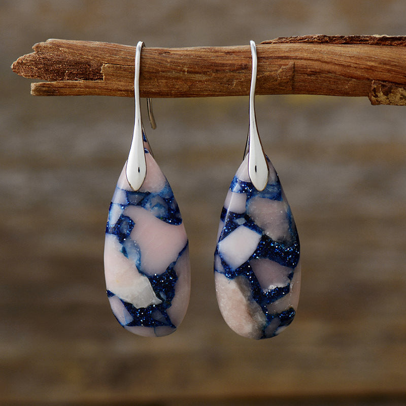 Bohemian Emperor Stone Droplet Pendant Earrings 275
