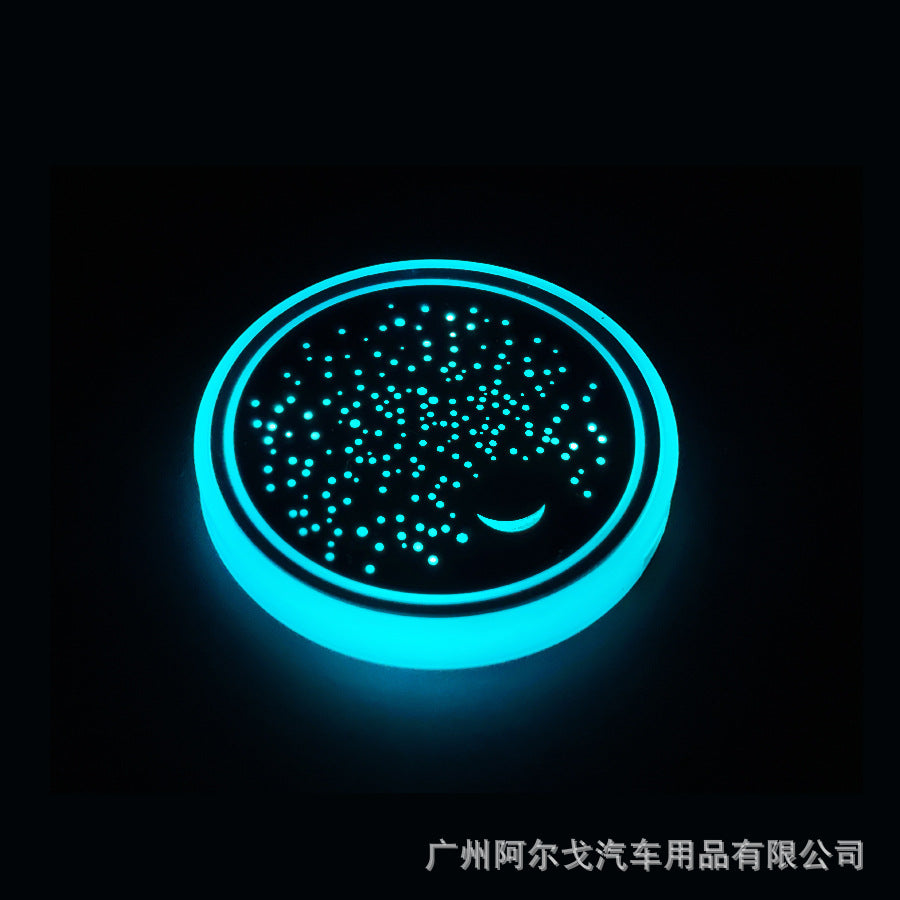 Car luminous coasters with single CE certification, popular car charging cup lights 558