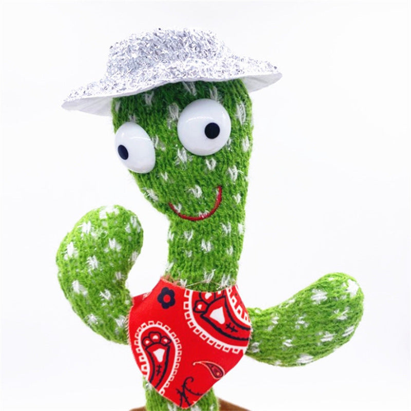 Dancing cactus, sand sculpture, electric plush toy that can twist, learn to speak, sing, and emit light 190