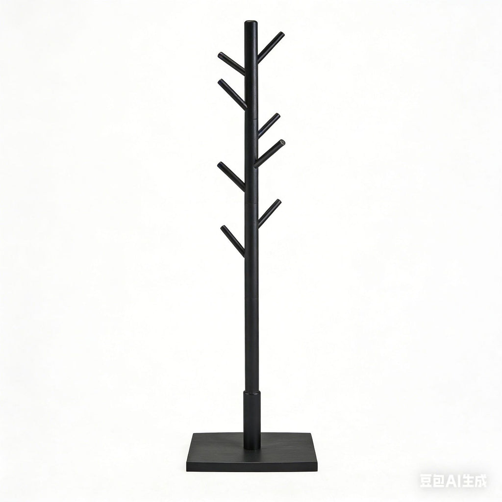 Solid wood coat rack, floor-standing, simple household clothes rack, living room bag rack 602