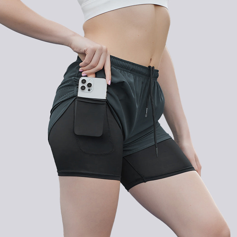 Sports shorts men's running marathon track and field loose three quarter pants 066