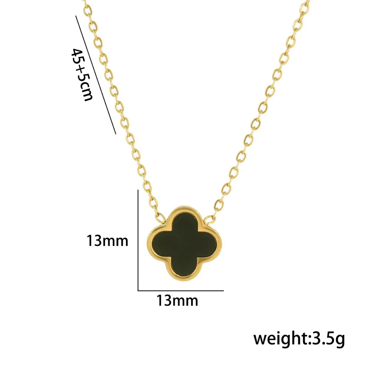 Fashionable new four leaf clover titanium steel plated 18k gold bracelet with mother of pearl that does not fade 266