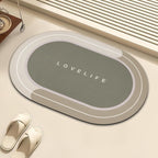 Soft diatomaceous earth absorbent mat  toilet door anti-slip quick-drying mat 018