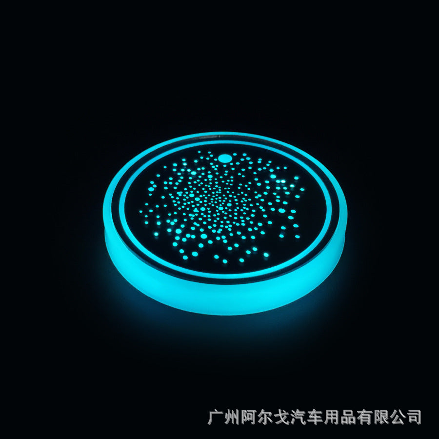 Car luminous coasters with single CE certification, popular car charging cup lights 558