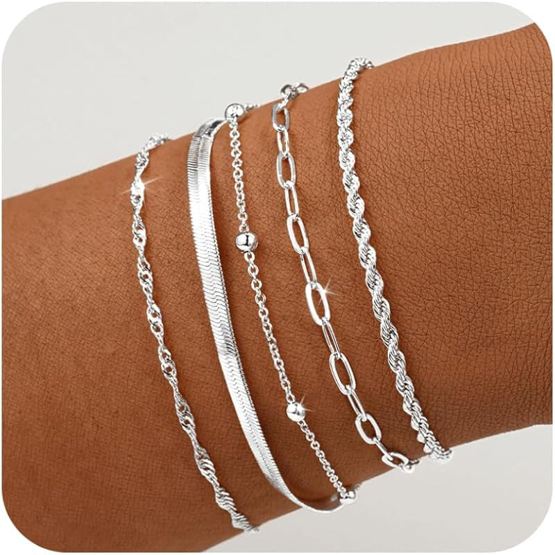Fashionable explosive exquisite metal set bracelet 5-piece set 280