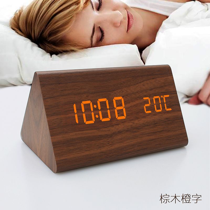LED digital high-definition display alarm clock, children, students, elderly, lazy, study, voice controlled smart clock 587