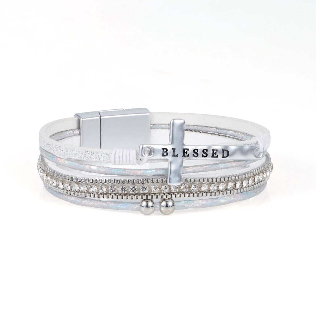 Bohemian hand woven leather bracelet, multi-layer PU bracelet 297