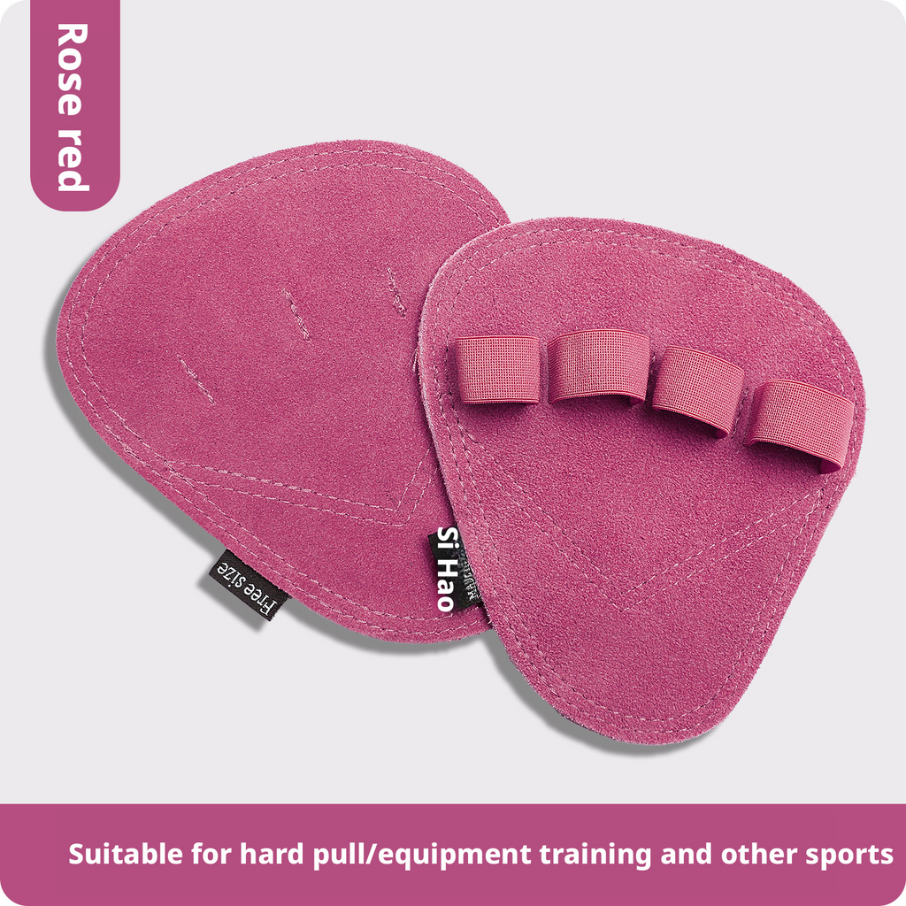 Sports, fitness, anti slip, palm protection, anti cocoon, pull up, male weightlifting, hard pull cowhide, four finger palm protection 407