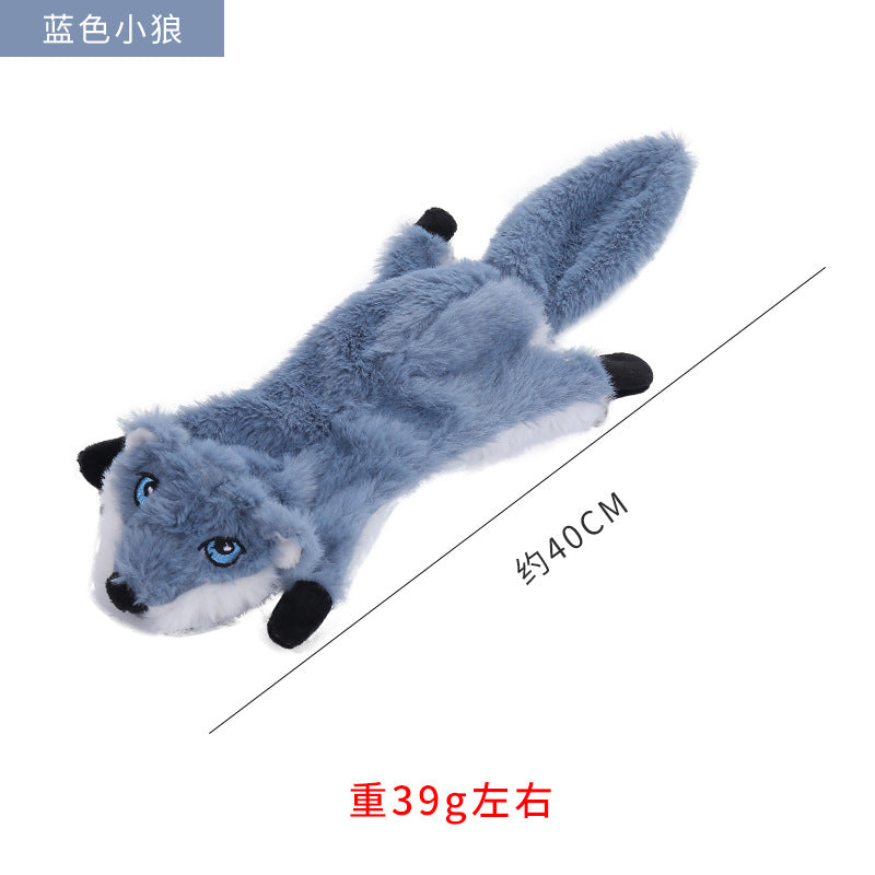 Leather shell animal plush toy interactive chew resistant dog toy 319