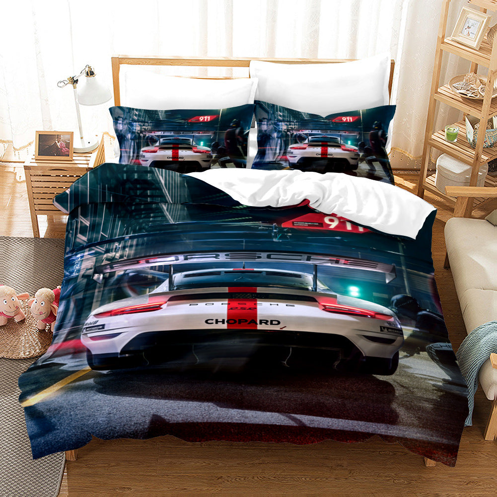 3D Sports Car Cross-Border Home Textiles Three-Piece Bedding Set Four-Piece Bedding Set 242