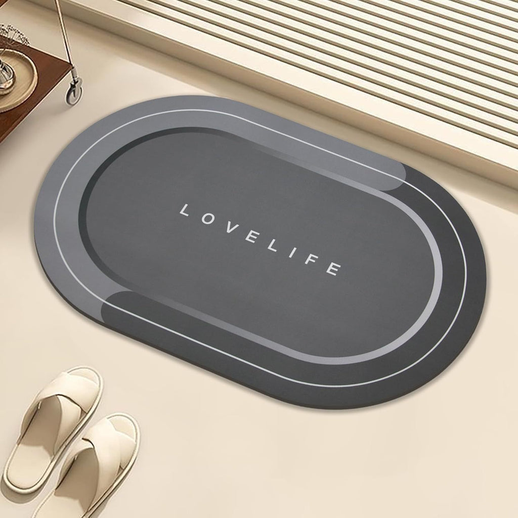 Soft diatomaceous earth absorbent mat  toilet door anti-slip quick-drying mat 018