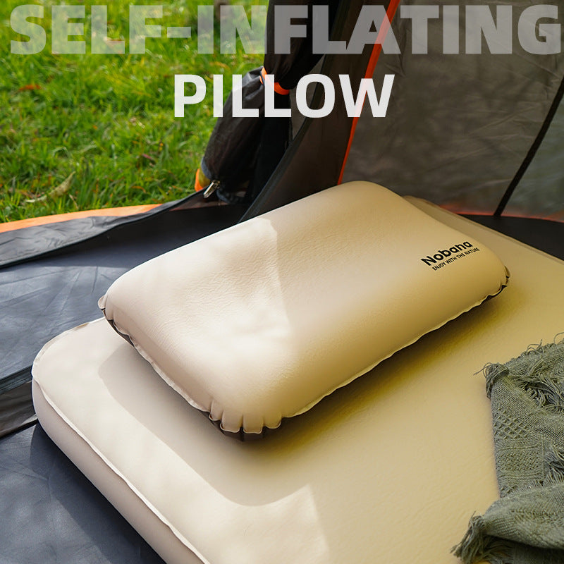 Outdoor 3D Sponge Pillow Self-Inflating Pillow Camping Tent Air Cushion Pillow 012